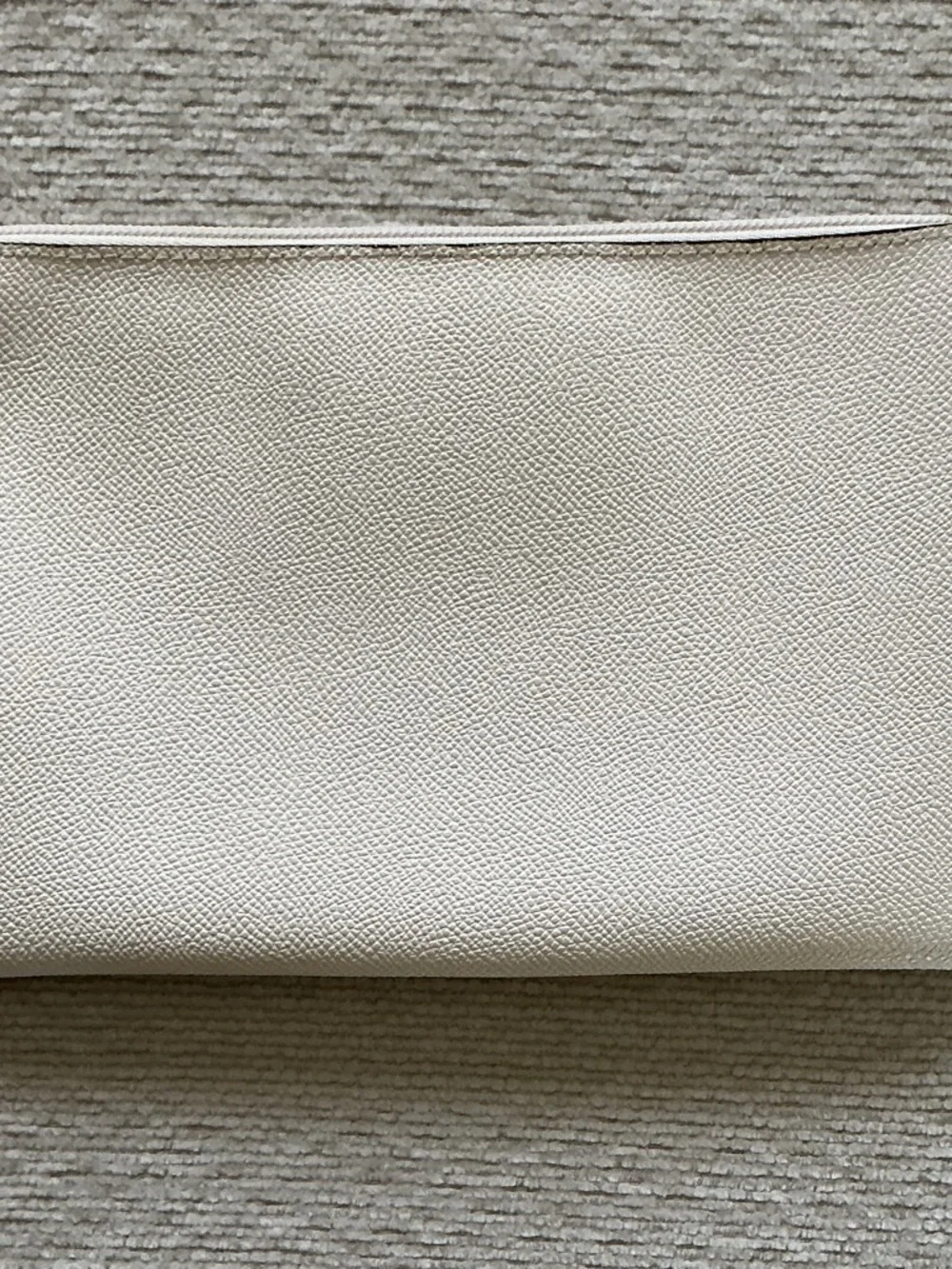 Coach Ivory Logo Print Zip Pouch